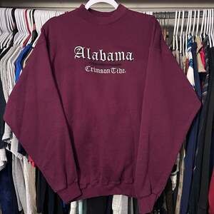 Vintage TSI Alabama Crimson Tide Embroidered Spellout Crewneck Sweatshirt Made i